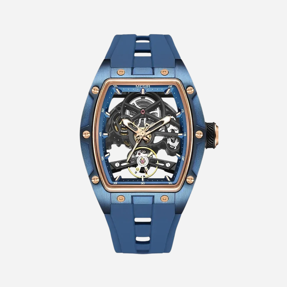Men's Automatic Skeleton Watch – Vortex Silicone Strap