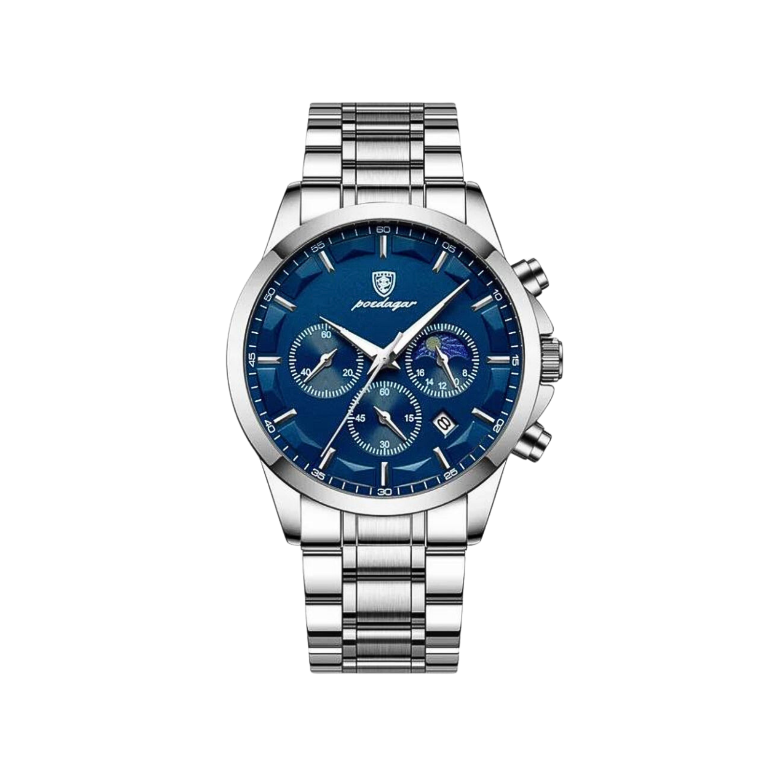 Men’s Chronograph Watch – Astralis Steel Bracelet Triple Sub‑dials