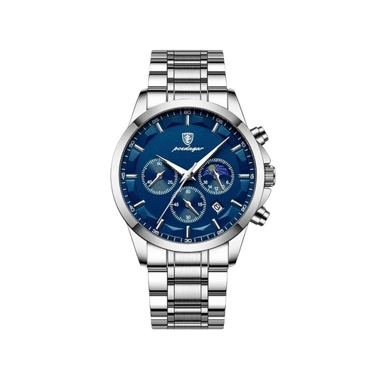 Men’s Chronograph Watch – Astralis Steel Bracelet Triple Sub‑dials