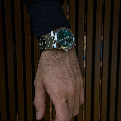 Men’s Silver Watch – Eterna Classic Day‑Date Steel Bracelet