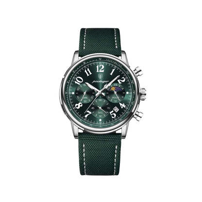 Men’s Chronograph Watch – Element Textile Strap Arabic Numerals- Gren