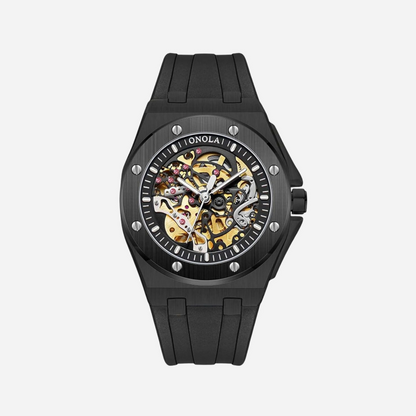 Men’s Sport Automatic Watch – Octane Rose‑Gold Silicone
