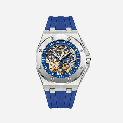 Men’s Sport Automatic Watch – Octane Rose‑Gold Silicone
