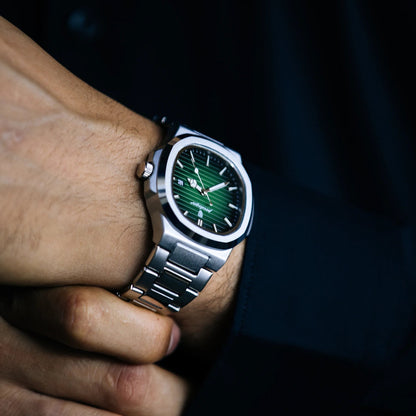 Men’s Silver Watch – Prestige Steel Bracelet Date Display