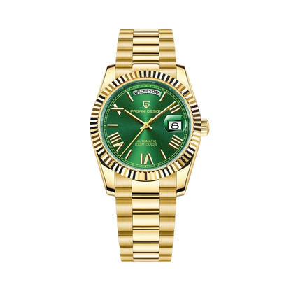 Regent Silver Automatic Watch with Gold Dial