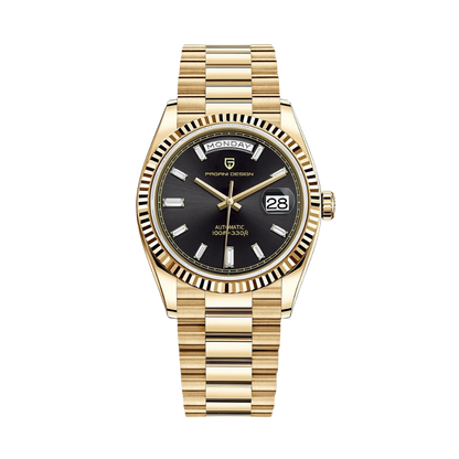 Regent Silver Automatic Watch with Black Dial