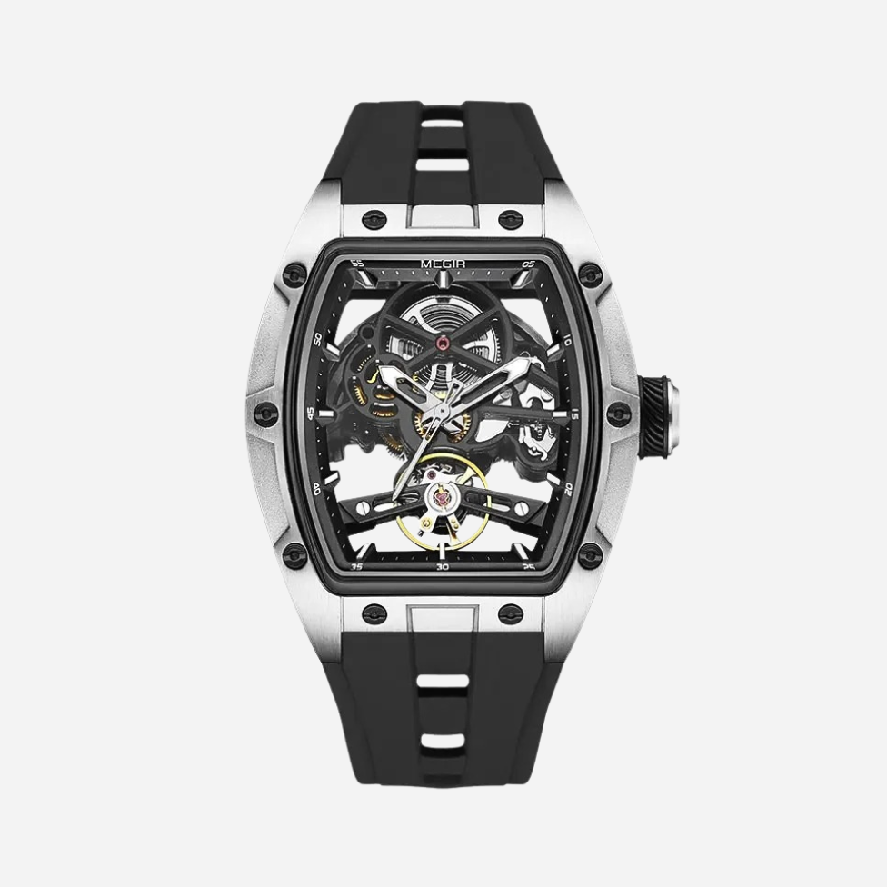 Men's Automatic Skeleton Watch – Vortex Silicone Strap