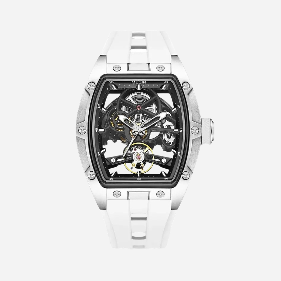Men's Automatic Skeleton Watch – Vortex Silicone Strap