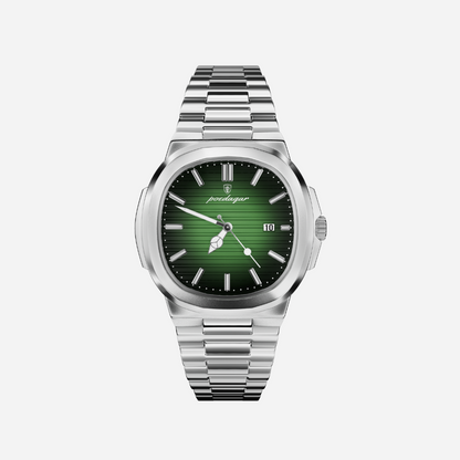 Men’s Silver Watch – Prestige Steel Bracelet Date Display