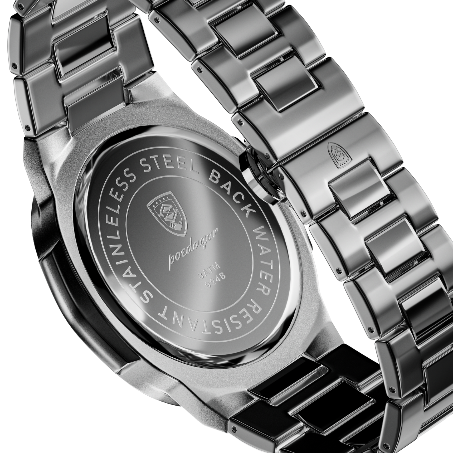 Men’s Silver Watch – Prestige Steel Bracelet Date Display