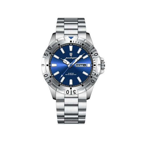 Men’s Silver Watch – Varuna Diver‑Style Day‑Date

